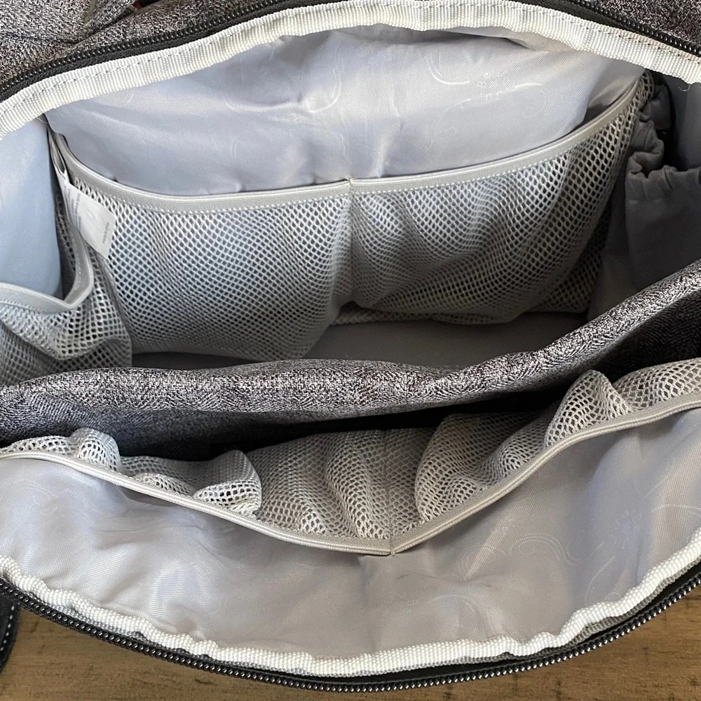 Ju-Ju-Be Gray backpack style Diaper bag.